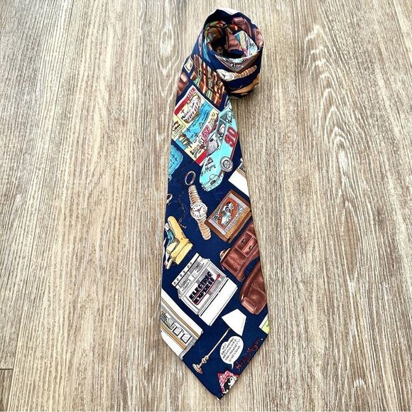 Nicole Miller Helig Meyers vintage silk novelty tie - Picture 1 of 8